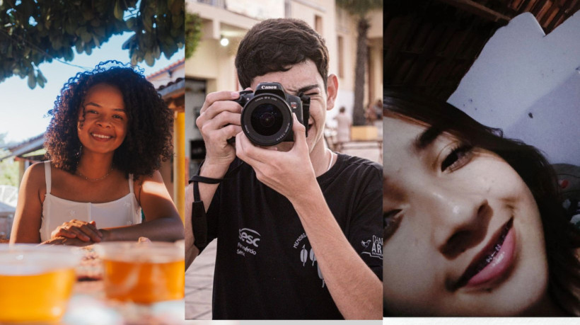 Maria Laís (esq.), Pedro Arcanjo (centro) e Tágila Ravenna (dir.) representam o Ceará na 3ª Conferência Internacional sobre Clima e Desenvolvimento