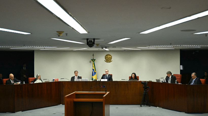 Ministros do STF durante julgamento de Jair Bolsonaro nesta quinta-feira, 11