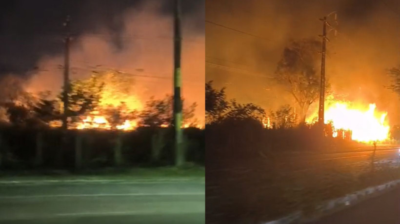 Incêndio foi registrado na noite desta quinta-feira, 11, em Fortaleza
