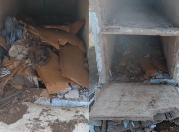 Durante a invasão, jazigos foram quebrados e corpos chegaram a ser espalhados pelo cemitério 