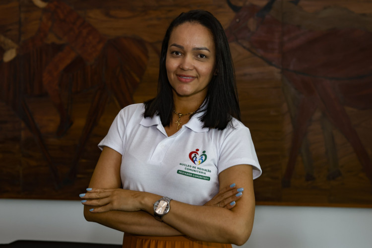 Adely de Andrade, 35 anos, Mediadora Comunitária de Pacatuba.