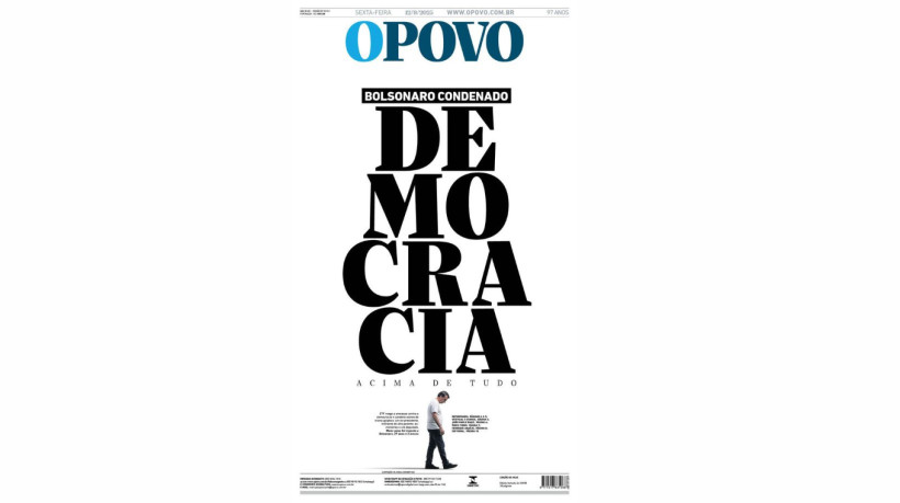 ‘Democracia acima de tudo’: faça o download da capa impressa desta sexta-feira, 12