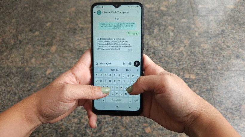 O usuário deve ficar atento ao número oficial do WhatsApp, (85) 98894-1032, identificado como Libercard Vale-transporte. Nenhum outro WhatsApp é autorizado para este serviço