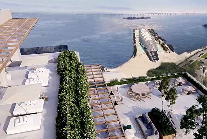 O projeto ainda elenca um mirante aberto ao público no topo do prédio com vista privilegiada da cidade do Rio de Janeiro, incluindo a Baía de Guanabara.  
