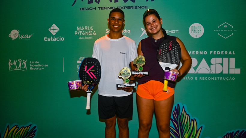 Ao todo, foram 37 pódios nos quatro dias de Cearense de Beach Tennis. 