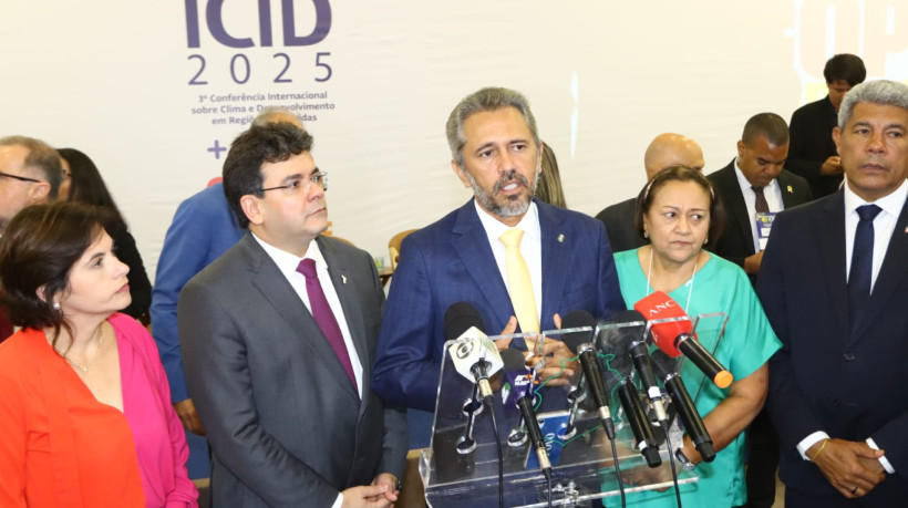 Vice-governadora de Pernambuco, Priscila Krause (PSD); governador do Piauí e presidente do Consórcio Nordeste, Rafael Fonteles (PT); governador do Ceará, Elmano de Freitas (PT); governadora do Rio Grande do Norte, Fátima Bezerra (PT); e governador da Bahia, Jerônimo Rodrigues (PT).