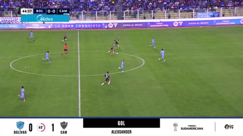 Atlético-MG sai na frente com gol de Alexsander em contra-ataque fulminante; assista