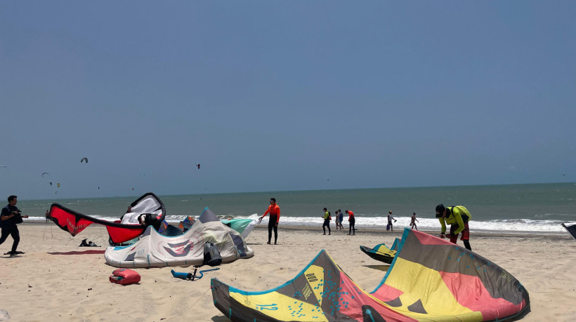 Os kitesurfistas passarão por 600 praias distribuídas entre Pernambuco, Paraíba, Rio Grande do Norte, Ceará e Maranhão