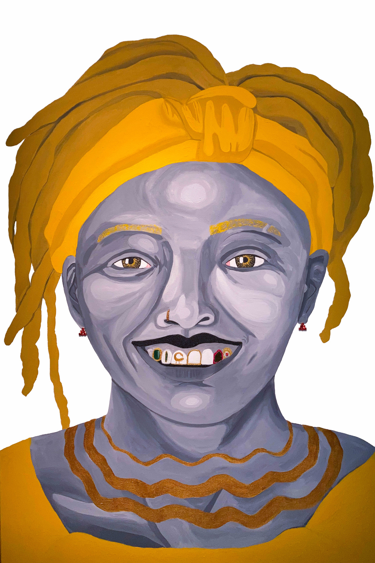 Artista visual, Blecaute, morador de Fortaleza, que tem como inspiração seu cotidiano e os símbolos de resistência para a comunidade negra