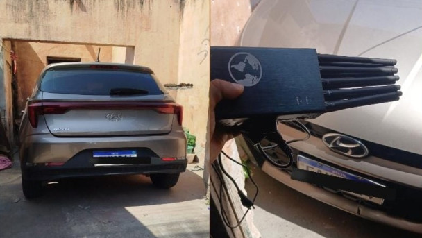 Carro das vítimas foi recuperado pela Polícia Militar do Ceará (PMCE