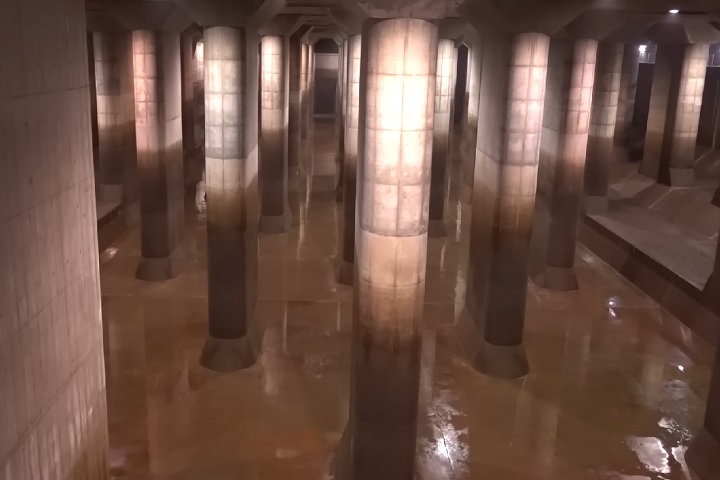 O sistema conta com 78 poderosas bombas capazes de bombear impressionantes 200 toneladas de água por segundo!