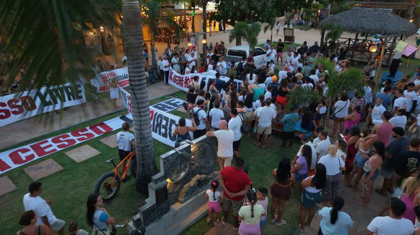 Manifestação de moradores e trabalhadores de Jeri