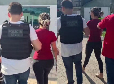 A mulher de 32 anos foi presa por suspeita de Abandono Qualificado de Incapaz 