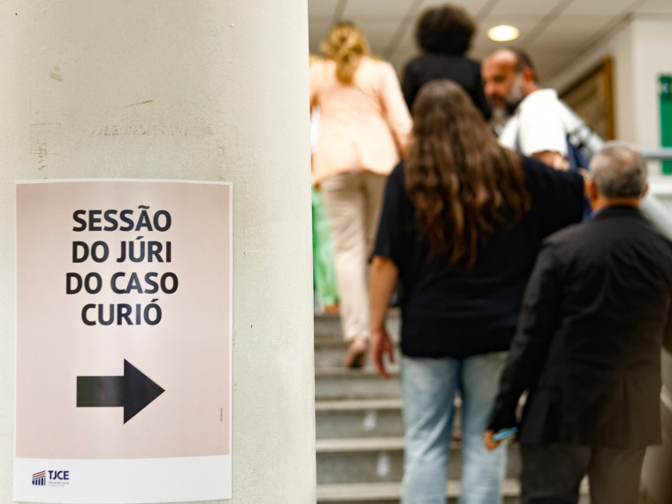 FORTALEZA, CEARÁ,  BRASIL- 22.09.2025: Começa nesta segunda-feira, 22, o quinto julgamento dos policiais militares acusados de participação na Chacina da Grande Messejana (ou Chacina do Curió), que, em 12 de novembro de 2015, em Fortaleza, deixou 11 mortos e 7 sobreviventes. Irão a julgamento: Marcílio Costa de Andrade e Luciano Breno Freitas Martiniano..(Daniel Galber/Especial para O POVO)                                                                                                                                                                                                                                                                                                                                                                                                                                                                                    