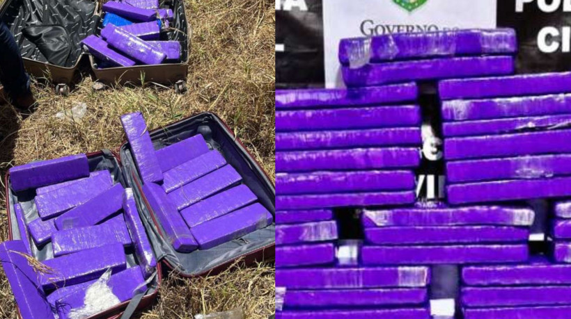 Mulher é presa com 27 quilos de maconha dentro de ônibus na BR-116, em Brejo Santo, com destino a Fortaleza, nessa terça-feira, 23