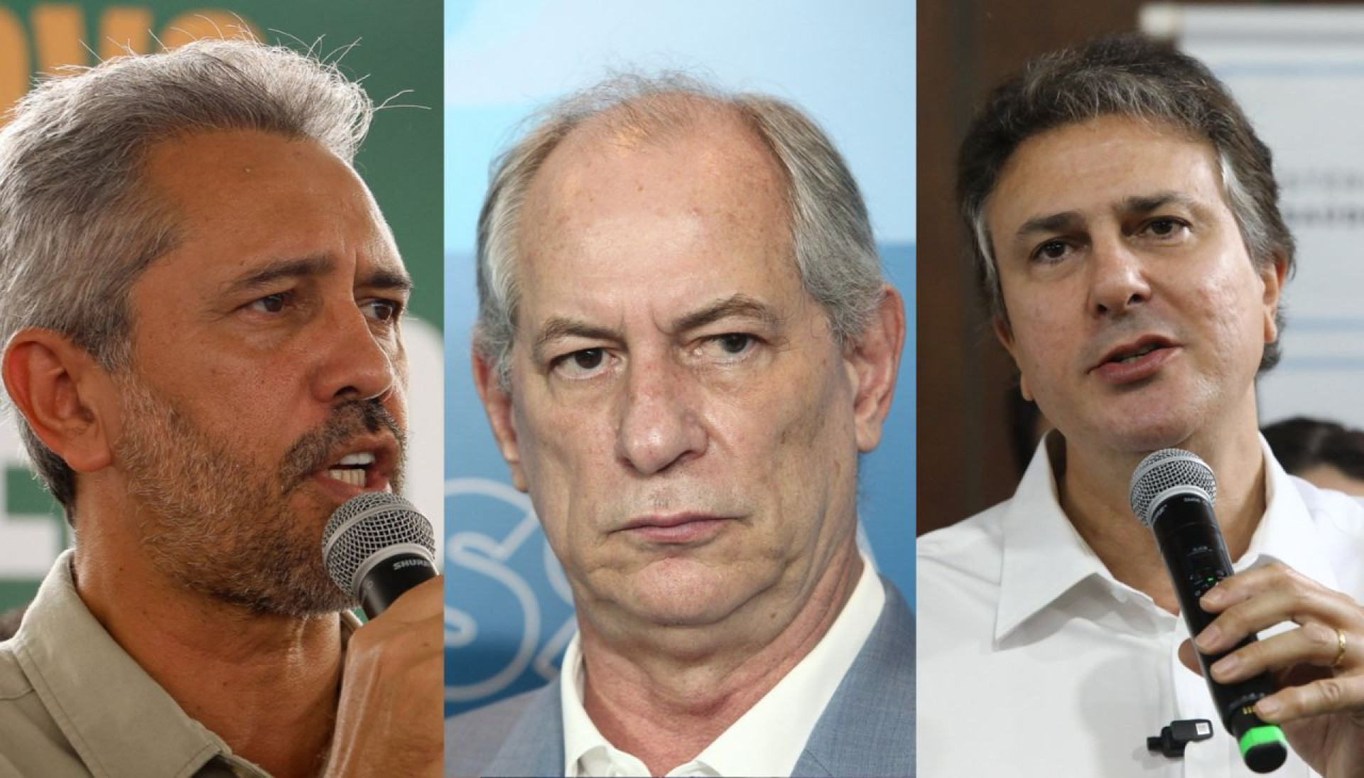 Elmano, Ciro e Camilo  (Foto: F&Aacute;BIO LIMA/ DANIEL GALBER/ESPECIAL PARA O POVO)