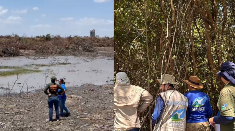 Vistoria analisa área desmatada do Aeroporto de Fortaleza e suspende obras após irregularidades detectadas