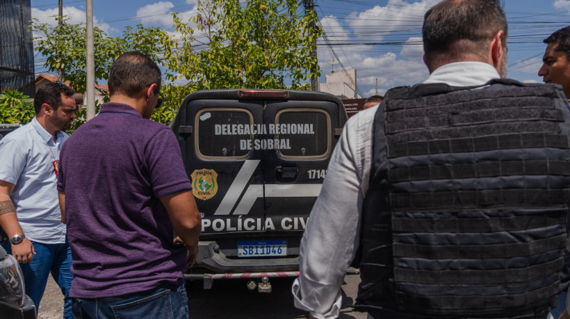FORTALEZA, CEARÁ, BRASIL, 26-09-2025: Prisão de suspeito a ataque em escola de Sobral, na Delegacia Regional de Sobral. (Foto: Fernanda Barros/ O Povo)
