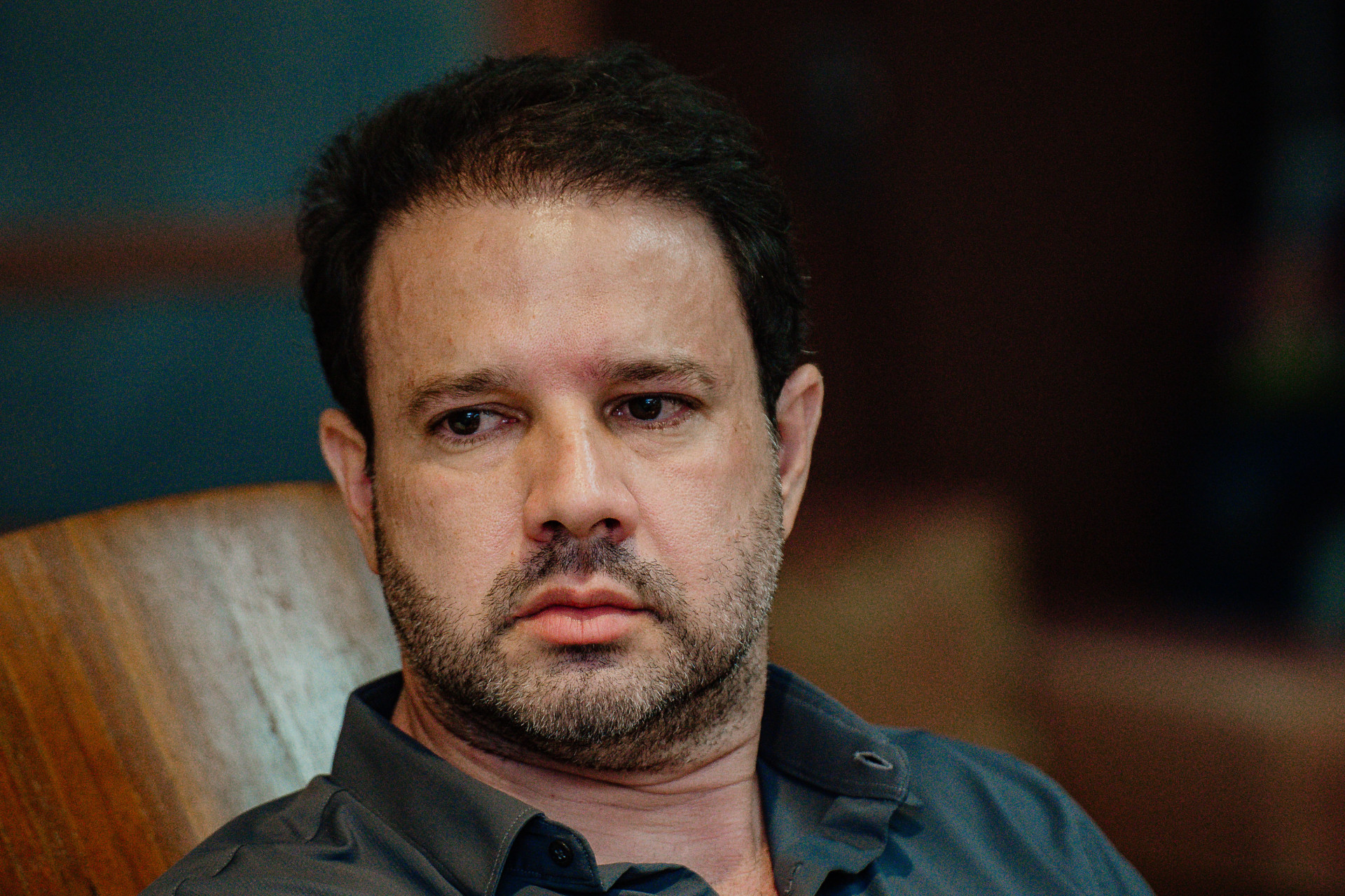 FORTALEZA-CE, BRASIL, 26-09-2025: Léo Couto,  (PSB-CE), presidente da Câmara Municipal de Fortaleza, visitou o jornal O Povo. (Foto: Júlio Caesar/O Povo)  (Foto: JÚLIO CAESAR)