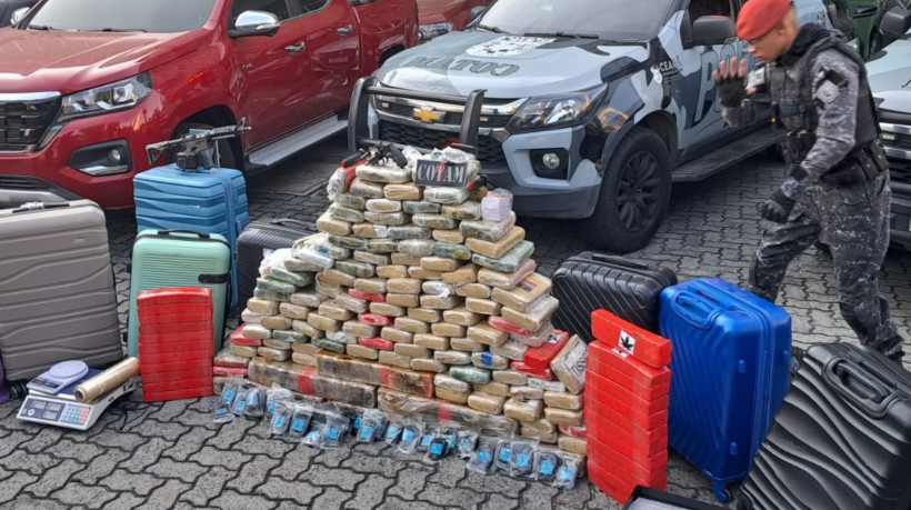 Material apreendido pelo Cotam envolvia maconha, haxixe, crack e cocaína