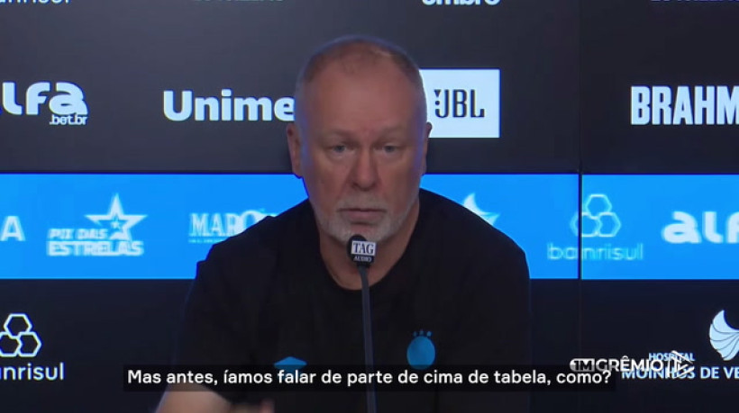 Mano analisa ascensão do Grêmio: 'Agora temos coisas já concretas para olhar'