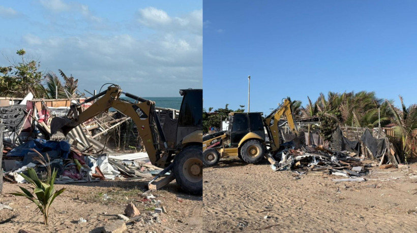 16 construções irregulares, usadas como moradia, foram removidas em Fortaleza, nesta terça-feira, 30
