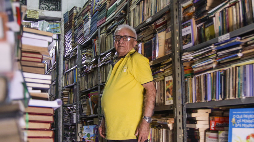O livreiro Geraldo Paulo Duarte ficou conhecido em Fortaleza como proprietário do Sebo O Geraldo, no Centro