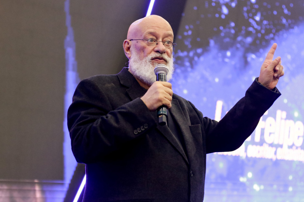 Luiz Felipe Pondé diz não ver a inteligência artificial de forma apocalíptica(Foto: Samuel Setubal)