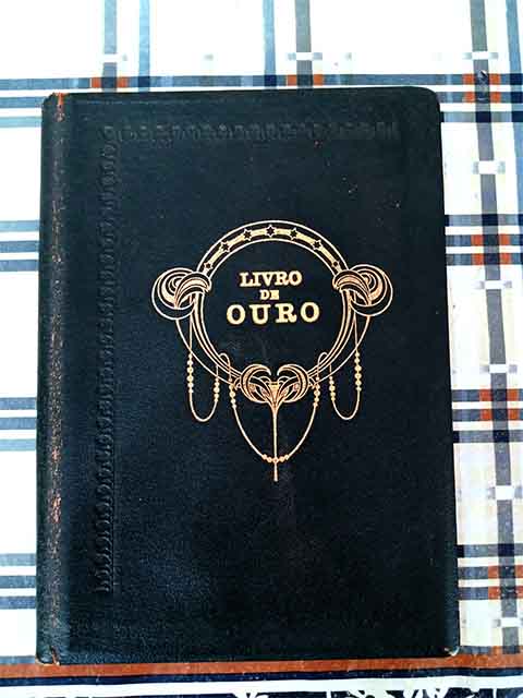 Ao abrir um livro com capa de couro verde, intitulado “Livro de Ouro”, ela encontrou um documento dobrado que chamou sua atenção imediatamente.
