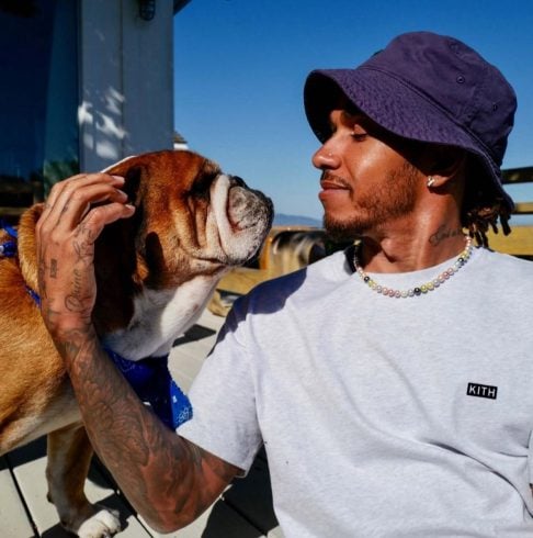 Por fim, Hamilton agradeceu ao suporte e amor que o cão recebeu em todos esses anos: Tem sido tão especial testemunhar e sentir. Ele morreu na noite de domingo, 28 de setembro nos meus braços.