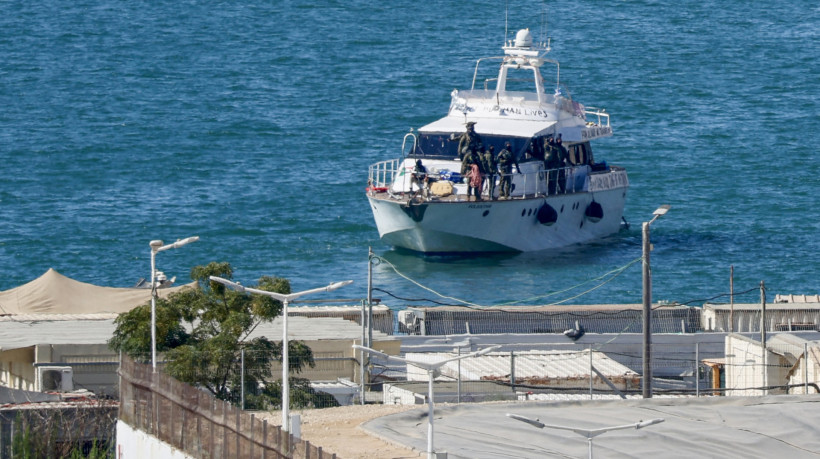 ￼OS barcos da flotilha foram escoltados por militares israelenses para o porto de Ashdod