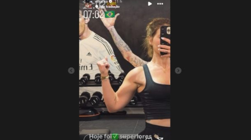 Influenciadora está em Madri pela terceira vez em menos de um mês e treina na academia de Vini Jr e com Tainá Castro, esposa de Militão