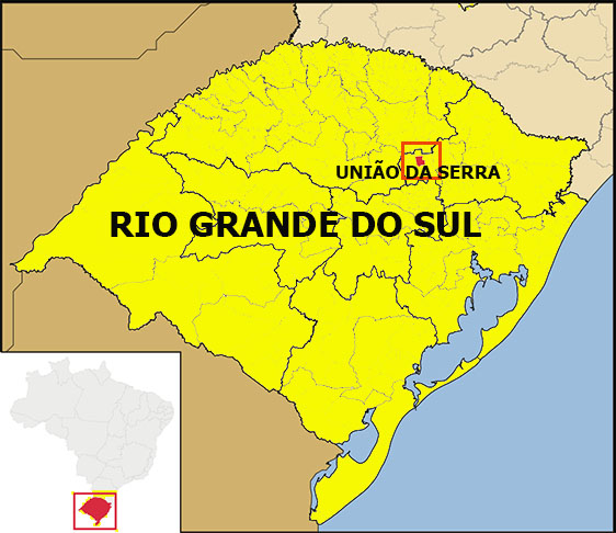 222 quilômetros separam o União da Serra da capital Porto Alegre. O local se destaca no turismo graças às belas cachoeiras, edificações oriundas da colonização.italiana, e pelo parque aquático que conta com ótima infraestrutura 