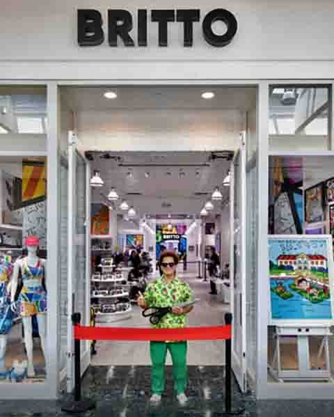 Além de sua produção artística, Britto possui galerias próprias, como uma em Miami Beach e outra projetada em São Paulo. 
