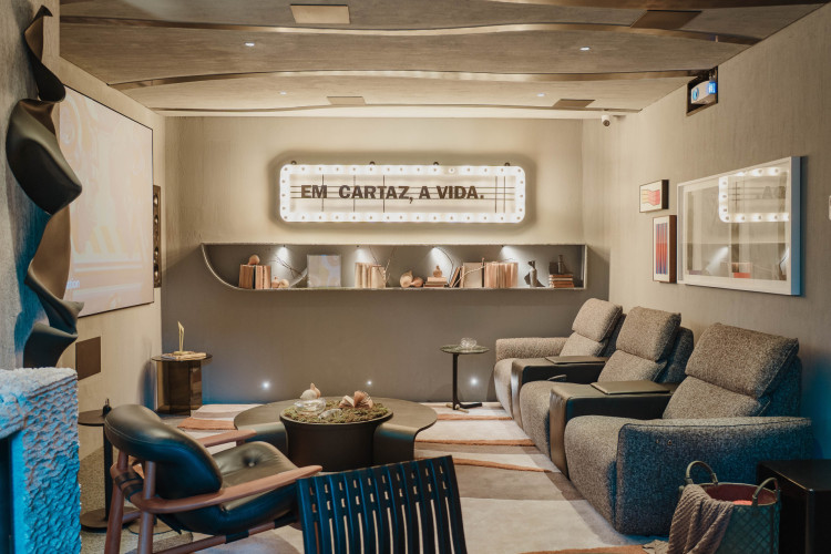 Casa Cor 2025. Na foto, o espaço "Home Cinema", da arquiteta Jéssica Aguiar 