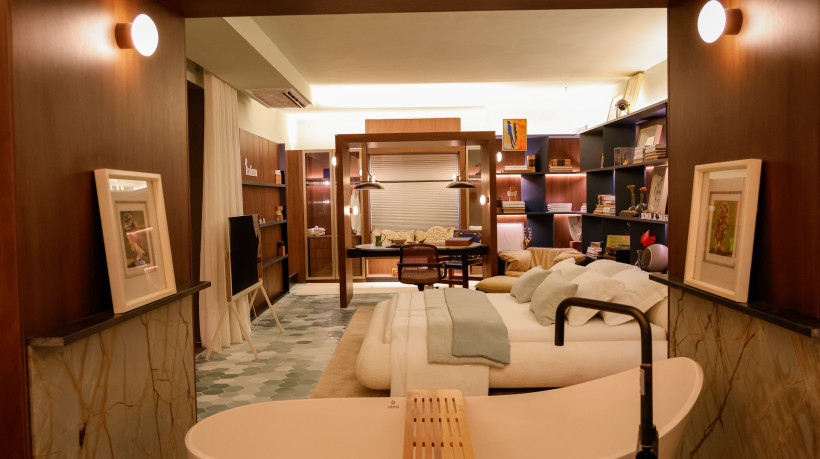 Na CasaCor Cear&aacute; 2025, a su&iacute;te Ala do Casal, de Roberto Pamplona Jr.
 