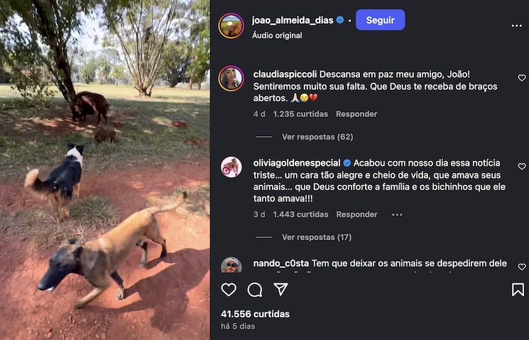 Suas redes sociais foram inundadas por mensagens de homenagem e pesar.