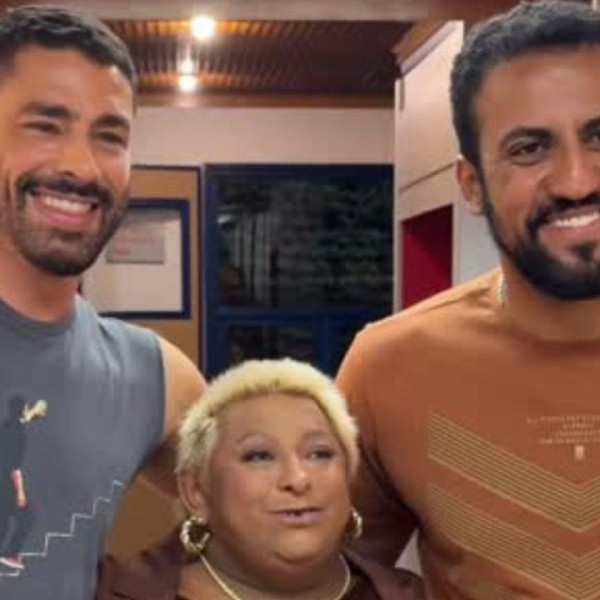 Patixa Telo com Cau&atilde; Raymond e Ricardo Teodoro, atores de "Vale Tudo"