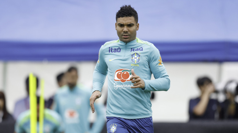 Volante Casemiro em treino da seleção brasileira no Goyang Stadium, na Coreia do Sul