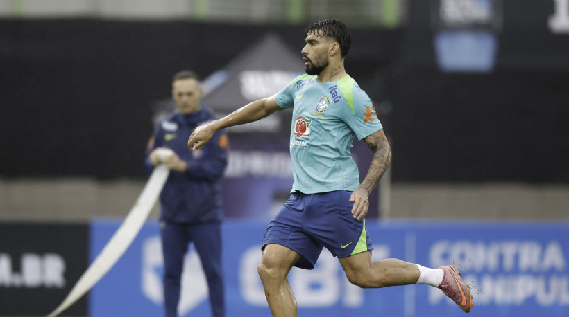 Meia Lucas Paquetá em treino da seleção brasileira no Goyang Stadium, na Coreia do Sul