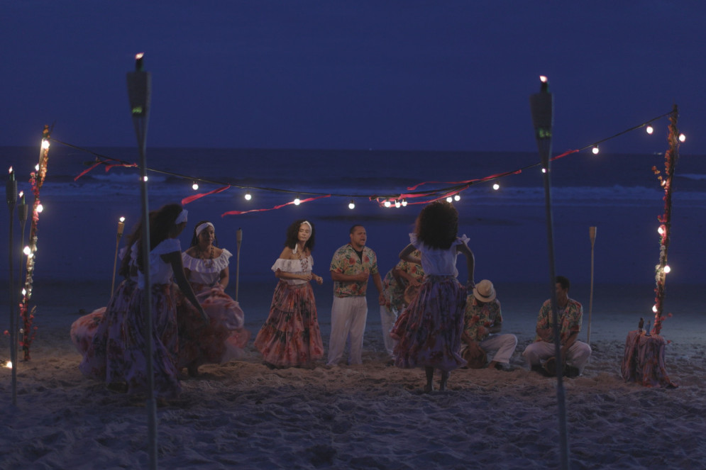Bastidores de "A Rebelião dos Jangadeiros", filme que mistura ficção e documentário(Foto: Divulgação/ Gavulino Filmes)