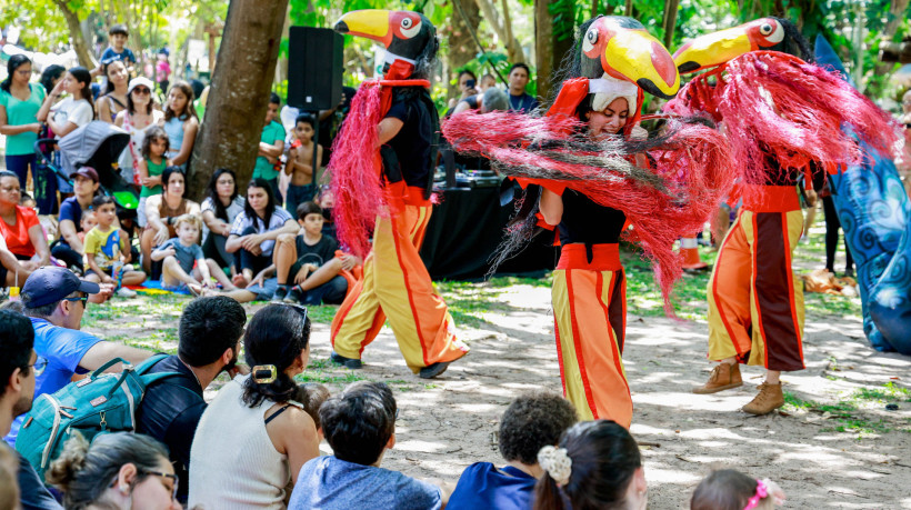 Projeto "Vem pro Parque" leva crian&ccedil;as e fam&iacute;lias a participarem de diversas atividades no Parque Estadual do Coc&oacute;. (Fco Fontenele/O POVO)