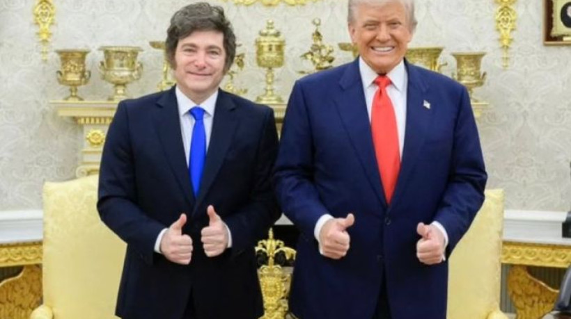 Javier Milei, presidente da Argentina, reuniu-se com o Donald Trump, presidente dos EUA