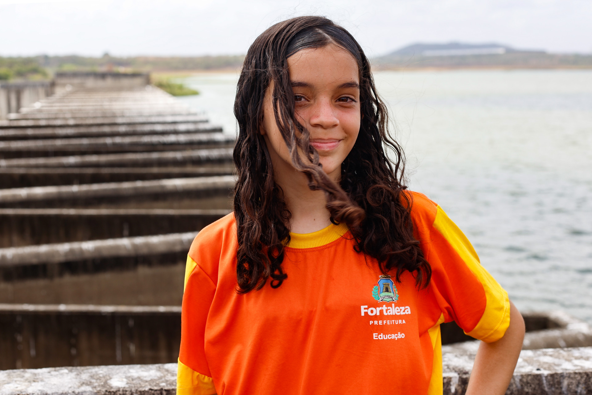 FORTALEZA, CEARÁ,  BRASIL- 14.10.2025: Emily Santos, 11. A Defesa Civil de Fortaleza (DCFor) promove, entre os dias 13 e 19 de outubro, a Semana Municipal de Prevenção e Redução de Desastres.  (Daniel Galber/Especial para O POVO)