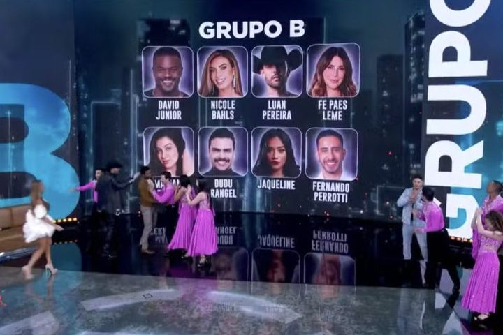 O grupo B começou com o ator David Junior, a influenciadora Nicole Bahls, o cantor Luan Pereira e a atriz Fernanda Paes Leme. 