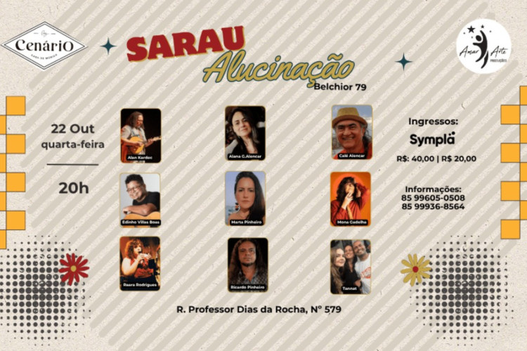 Sarau Alucinação ocorre em Fortaleza, dia 22 de outubro