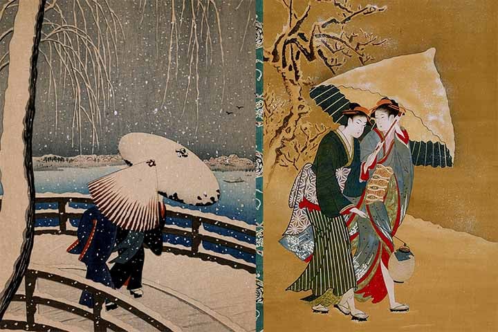 O guarda-chuva faz parte do imaginário cultural e social dos japoneses. Tanto que o kasa yōkai aparece, de forma constante, em pinturas e pergaminhos como A Noite do Desfile dos Miríades de Demônios, onde objetos velhos e descartados despertam e vagam.