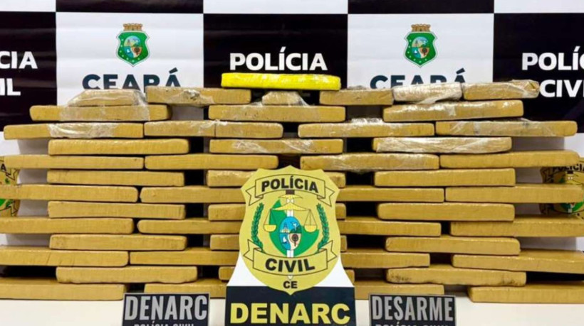 Apreensão de 47 quilos de maconha resulta na prisão de duas pessoas nos bairros Parangaba e Antônio Bezerra, em Fortaleza, nessa quarta-feira, 15
