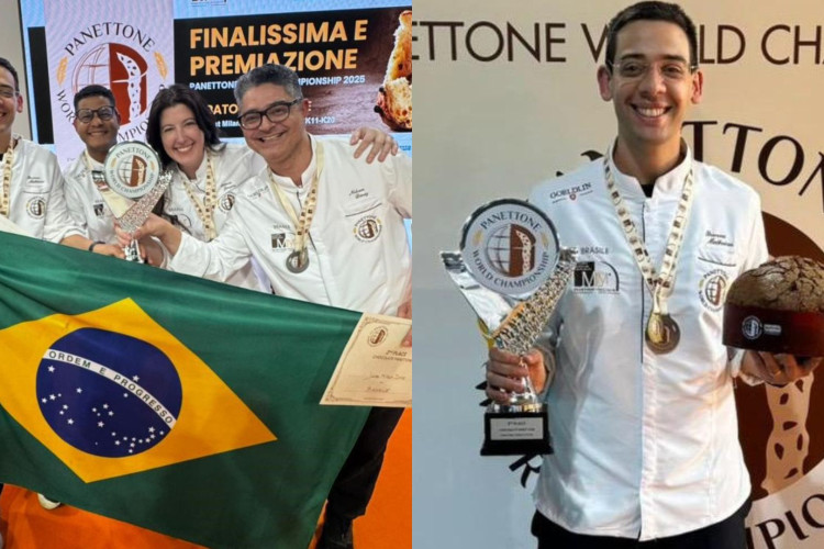 O padeiro cearense Brunno Malheiros, da Cheiro do Pão, conquistou o 2º lugar no campeonato mundial de panettones realizado na Itália, levando o sabor do Ceará ao pódio internacional.