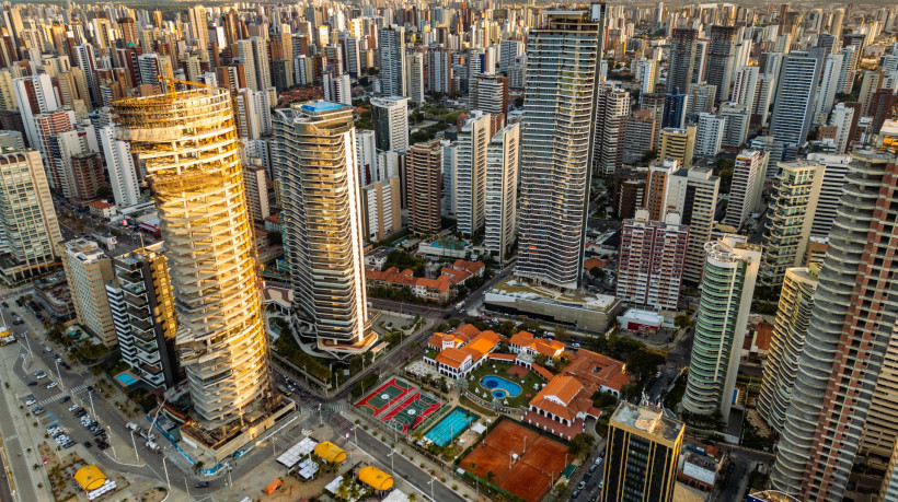 Plano Diretor - foto a&eacute;rea da &aacute;rea nobre de Fortaleza.